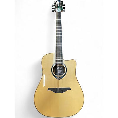 Used Lag Guitars Thv20dce Natural Acoustic Electric Guitar