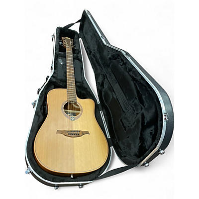 Used Lag Guitars Tramontane Natural Acoustic Electric Guitar