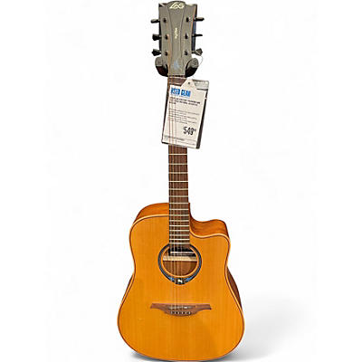 Used Lag Guitars Tramontane thv10dce Natural Acoustic Guitar