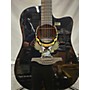 Used Lag Guitars Used Lag Guitars Wings Of Freedom Black Acoustic Electric Guitar Black