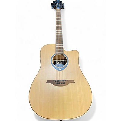 Used Lag Guitars hyvibe THY-100CE Natural Acoustic Electric Guitar