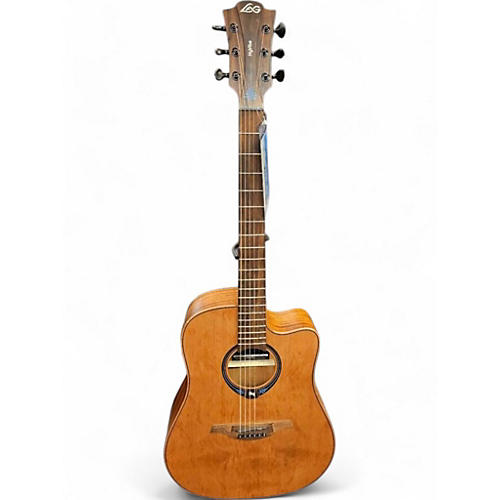 Used Lag Guitars tramontane THV10DCE Natural Acoustic Electric Guitar Natural