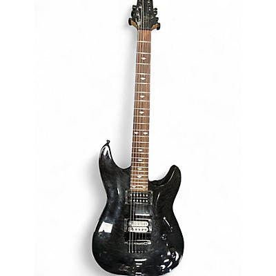 Used Laguna LE200Q Deluxe Hardtail Trans Black Solid Body Electric Guitar