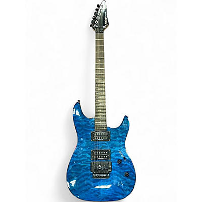 Used Laguna LE400QBL Blue Solid Body Electric Guitar