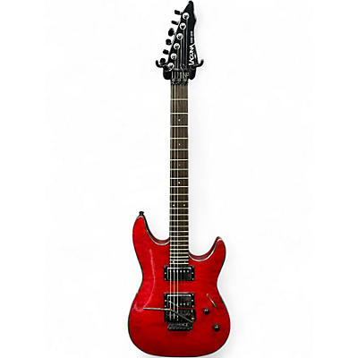 Used Laguna LE400qsb trans red Solid Body Electric Guitar