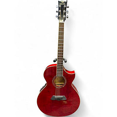 Used Laguna LG4CETR Trans Red Acoustic Electric Guitar
