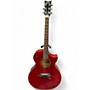 Used Laguna LG4CETR Trans Red Acoustic Electric Guitar Trans Red