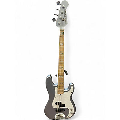 Used Lakland 44-02 Skyline Series Ice Blue Metallic Electric Bass Guitar