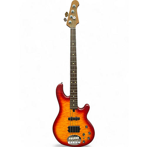 Lakland Used Lakland 44-02 deluxe skyline Cherry Sunburst Electric Bass Guitar Cherry Sunburst