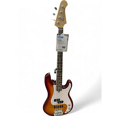 Used Lakland 44-64 Flamed Sunburst Electric Bass Guitar