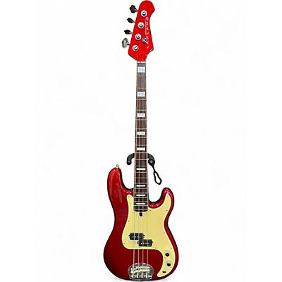 Used Lakland 44-64 Skyline Series Duck Dunn Custom Candy Apple Red Electric Bass Guitar