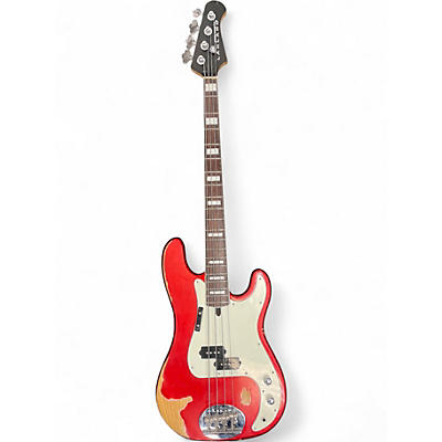 Used Lakland 44-64 Skyline Series Duck Dunn Custom Red Electric Bass Guitar