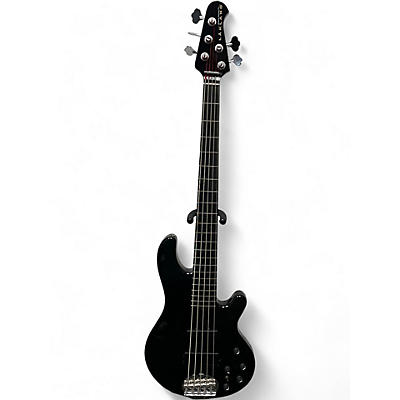 Used Lakland 55-02 DELUXE FLAME Skyline Series 5 String Trans Black Electric Bass Guitar