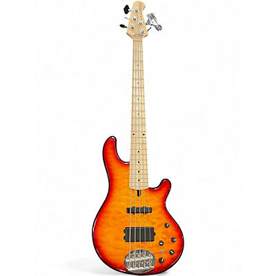 Used Lakland 55-02 Deluxe Skyline Series 5 String 2 Color Sunburst Electric Bass Guitar
