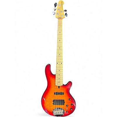Used Lakland 55-02 Deluxe Skyline Series 5 String Honey Sunburst Electric Bass Guitar
