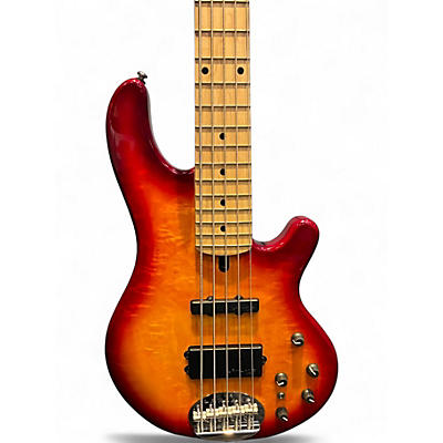 Used Lakland 55-02 Skyline Series 5 String 2 Color Sunburst Electric Bass Guitar