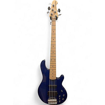 Used Lakland 55-02 Skyline Series 5 String Blue Electric Bass Guitar