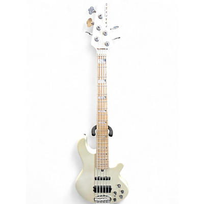 Used Lakland 55-02 Skyline Series 5 String Custom Blizzard Pearl Electric Bass Guitar