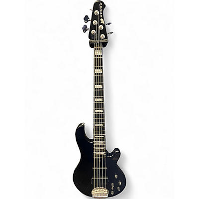 Used Lakland 55-02 Skyline Series 5 String Metallic Black Electric Bass Guitar