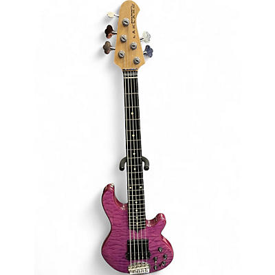 Used Lakland 55-02 Skyline Series 5 String Purple Electric Bass Guitar