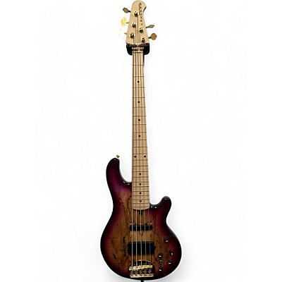 Used Lakland 55-02 Skyline Series Deluxe 5 String Spalt Violet Burst Electric Bass Guitar