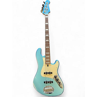 Used Lakland DJ5 Skyline Darryl Jones 4 string Blue Electric Bass Guitar