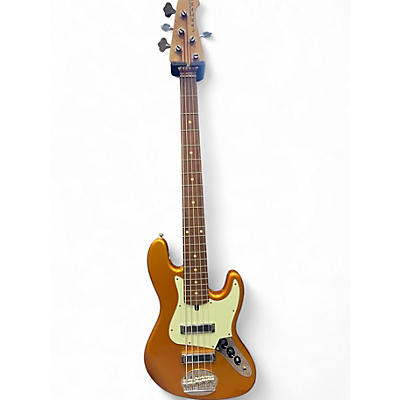 Used Lakland J Sonic 5 Metallic Orange Electric Bass Guitar