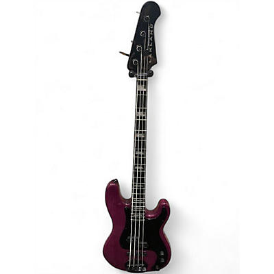 Used Lakland Skyline GZ Geezer Butler Signature Trans Purple Electric Bass Guitar