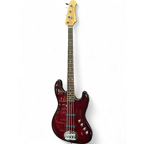 Used Lakland USA Series 44-AJ Apple Red Transparent Electric Bass Guitar Apple Red Transparent