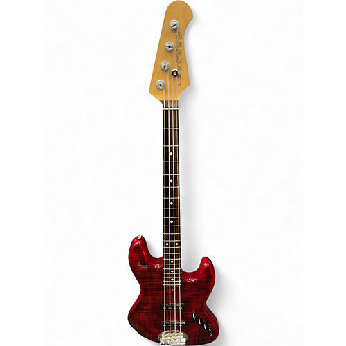 Used Lakland skyline series 44aj Crimson Red Trans Electric Bass Guitar Crimson Red Trans