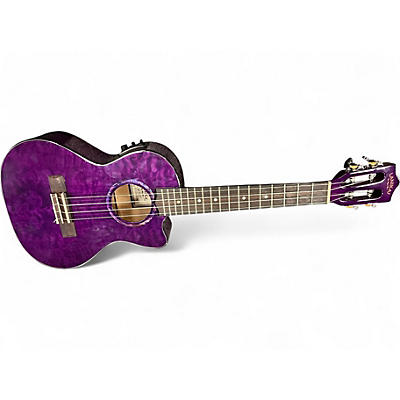Used Lanikai QM PUCET Trans Purple Ukulele
