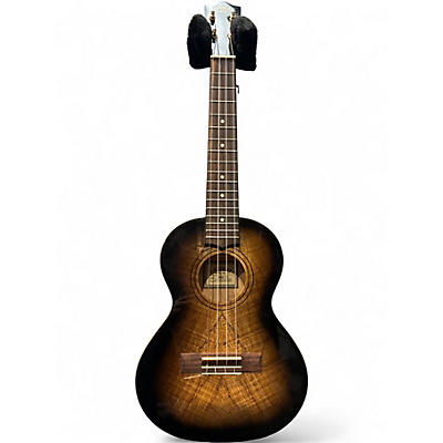 Used Lanikai Spalted Maple Tenor Black Burst Ukulele