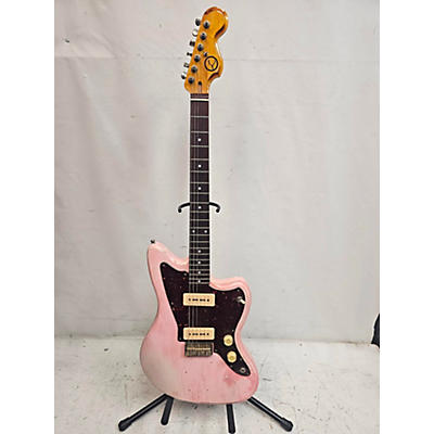 Used Larose Classic Jazz Relic Pink Solid Body Electric Guitar