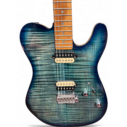 Used Larry Carlton T7FM Trans Blue Solid Body Electric Guitar Trans Blue