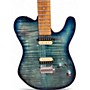 Used Larry Carlton T7FM Trans Blue Solid Body Electric Guitar Trans Blue