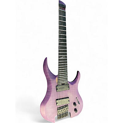 Used Legator Ghost 7 Multi Scale Super Shred Series Flamed Maple Purple Solid Body Electric Guitar