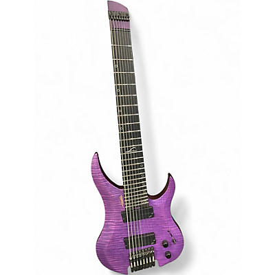 Used Legator Ghost 8 Multi-Scale Super Shred Series Purple Flame Maple Solid Body Electric Guitar