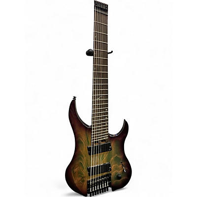 Used Legator Ghost G8FP 8-String Headless Purple Green Burst Solid Body Electric Guitar