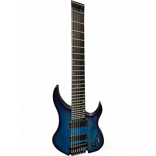 Used Legator Ghost Overdrive 8 Multi Scale Blue Solid Body Electric Guitar Blue
