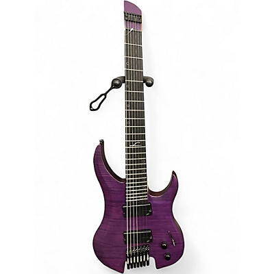 Used Legator Ghost Super Shred Purple Flame Solid Body Electric Guitar