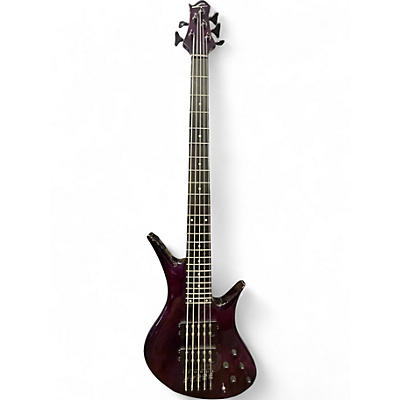 Used Legator HELIO 5 STRING MAGENTA BURL Electric Bass Guitar