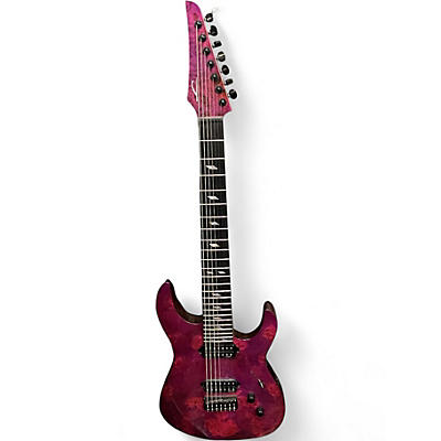 Used Legator N7 Super Shredder Magenta Burl Solid Body Electric Guitar