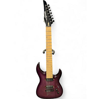 Used Legator Ninja R Multi Scale 7 Trans Purple Solid Body Electric Guitar