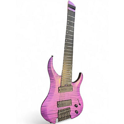 Used Legator ghost super shred 8 flame purple Solid Body Electric Guitar