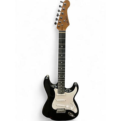 Used Lekato double cutaway Black sparkle Solid Body Electric Guitar