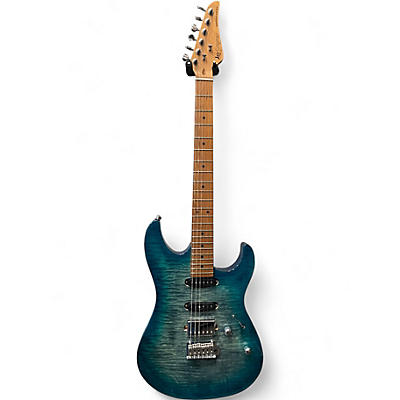 Used Leo Jaymez SOUNDCASTER Blue Burst Solid Body Electric Guitar