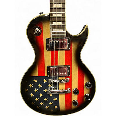 Used Leo Jaymz AMERICAN FLAG LES PAUL COPY AMERICAN FLAG Solid Body Electric Guitar
