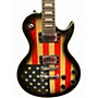 Used Leo Jaymz AMERICAN FLAG LES PAUL COPY AMERICAN FLAG Solid Body Electric Guitar AMERICAN FLAG
