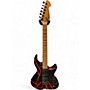 Used Leo Jaymz Charactor Red Stripe Solid Body Electric Guitar Red Stripe