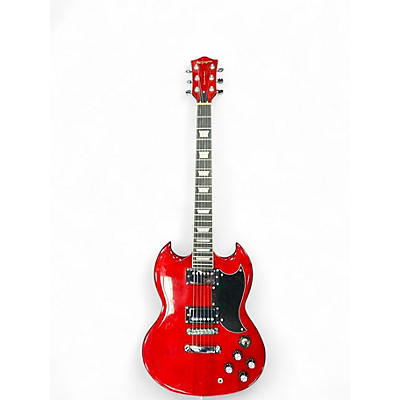 Used Leo Jaymz DOUBLE CUT STANDARD Cherry Solid Body Electric Guitar